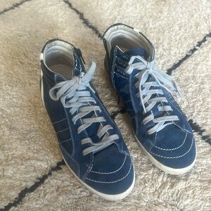 High end, high top sneakers